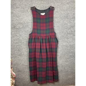 Ventage Walker & Lane Plaid Corduroy Pinafore Dress Size 12